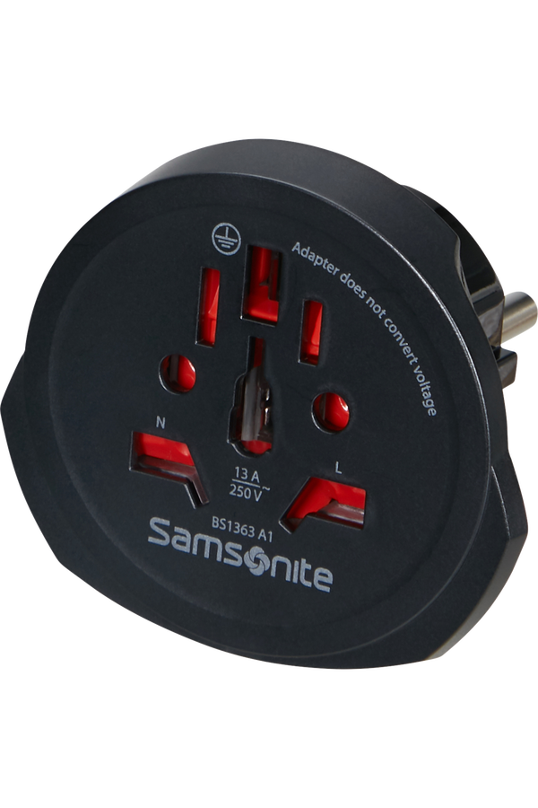 Samsonite Travel Accessories World to Europe Adaptor Schwarz